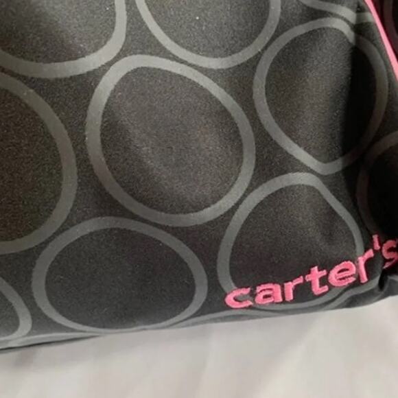 Carter's Diaper Bag Adjustable Shoulder Strap Zip Close Many Compartments - Picture 2 of 10